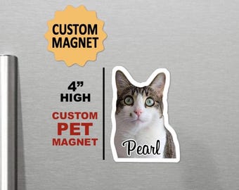 Imán personalizado con foto de mascota, imán con retrato de perro o gato, regalo para amantes de las mascotas, decoración para la nevera para mamás de perros y gatos, regalo adorable para amantes de las mascotas.