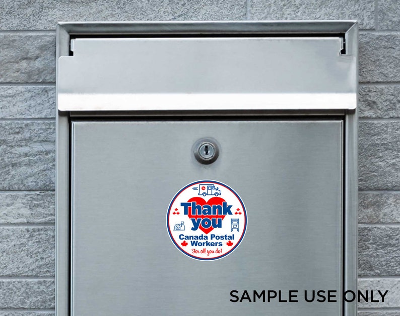 Thank You Postal Workers STICKER, Thank You Canada Post, Mail Delivery ...