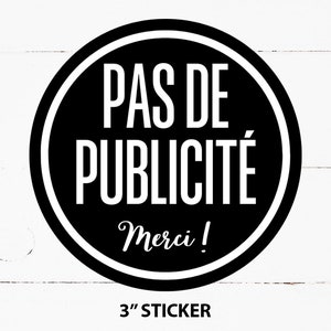 ETIQUETA No Flyers, Pas de Publicité, pas de courrier indésirable, Caixa de correio No Flyers Sign, Do Not Leave Flyers, pas de dépliants • 3"