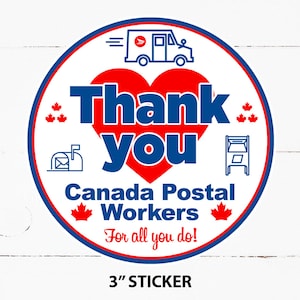 Danke Postangestellter STICKER, Danke Canada Post, Wertschätzung der Postzustellung, Briefkastenaufkleber, Sie werden geschätzt, kanadische Post
