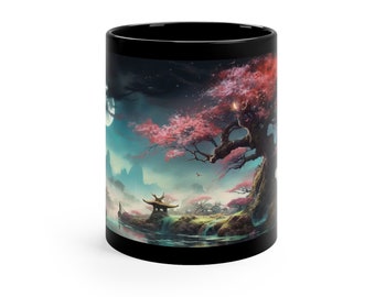 Japanese art dreamscape Coffee Mug 11oz Black Mug