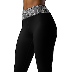 MONK Black Yoga Leggings for Women – High Waist Workout Pants | Sexy Gym Tights | Plus Size Fitness Clothing Gift