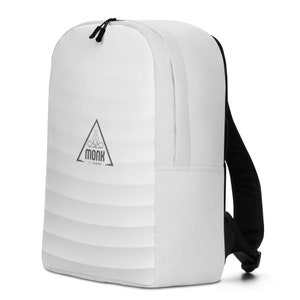 MONK Blanc cassé pour ordinateur portable Sac à dos / Sac de voyage résistant à l&#39;eau / Design minimaliste unisexe / Sac à dos antivol