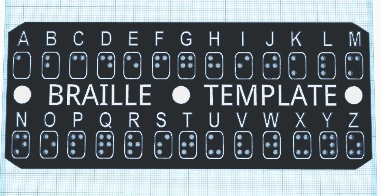 Braille Template HUGE Etsy Braille Template HUGE Etsy