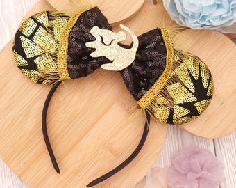 Disney character mouse ears: Lion King Simba Animal Kingdom inspired bow headband — perfect Disneyland holiday gift