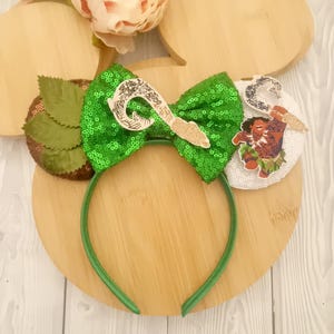 Maui Demigod You&#39;re welcome Moana Disney character headband Disneyland holiday bow and no bow headband ears
