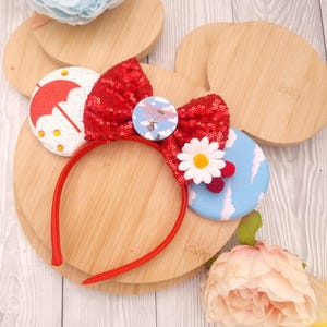 Disney character mouse ears: Mary Poppins practically perfect in every way, umbrella inspired bow headband — perfect holiday gift!