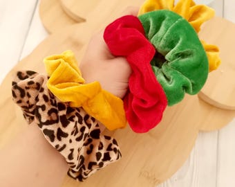 Adorable Hair Scrunchie Bobble Fun Prints and Soft Stretch | Perfect for Ponytails, Buns and Great for Kids & Adults