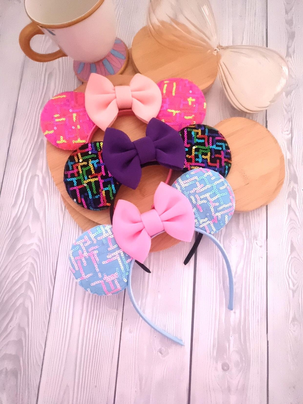 Sequin Mickey Ears Headband – Handmade Disney Hair Accessory 