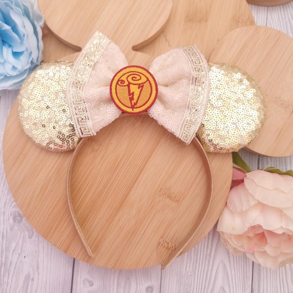 Disney character mouse ears: Hercules Pegasus Meg Phil & Villain Halloween Hades Princess Inspired headband Disney holiday bow no bow ears
