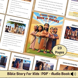 Livre des juges, juges de la Bible, études bibliques de l&#39;ancien testament, histoire de la Bible pour enfant, histoire de la Bible pour enfants, école du dimanche à imprimer, livre audio Bible
