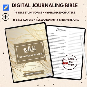 Digital Journaling Bible, Digital Bible Study, kjv journaling bible, kjv holy bible, kjv bible journal, kjv bible women