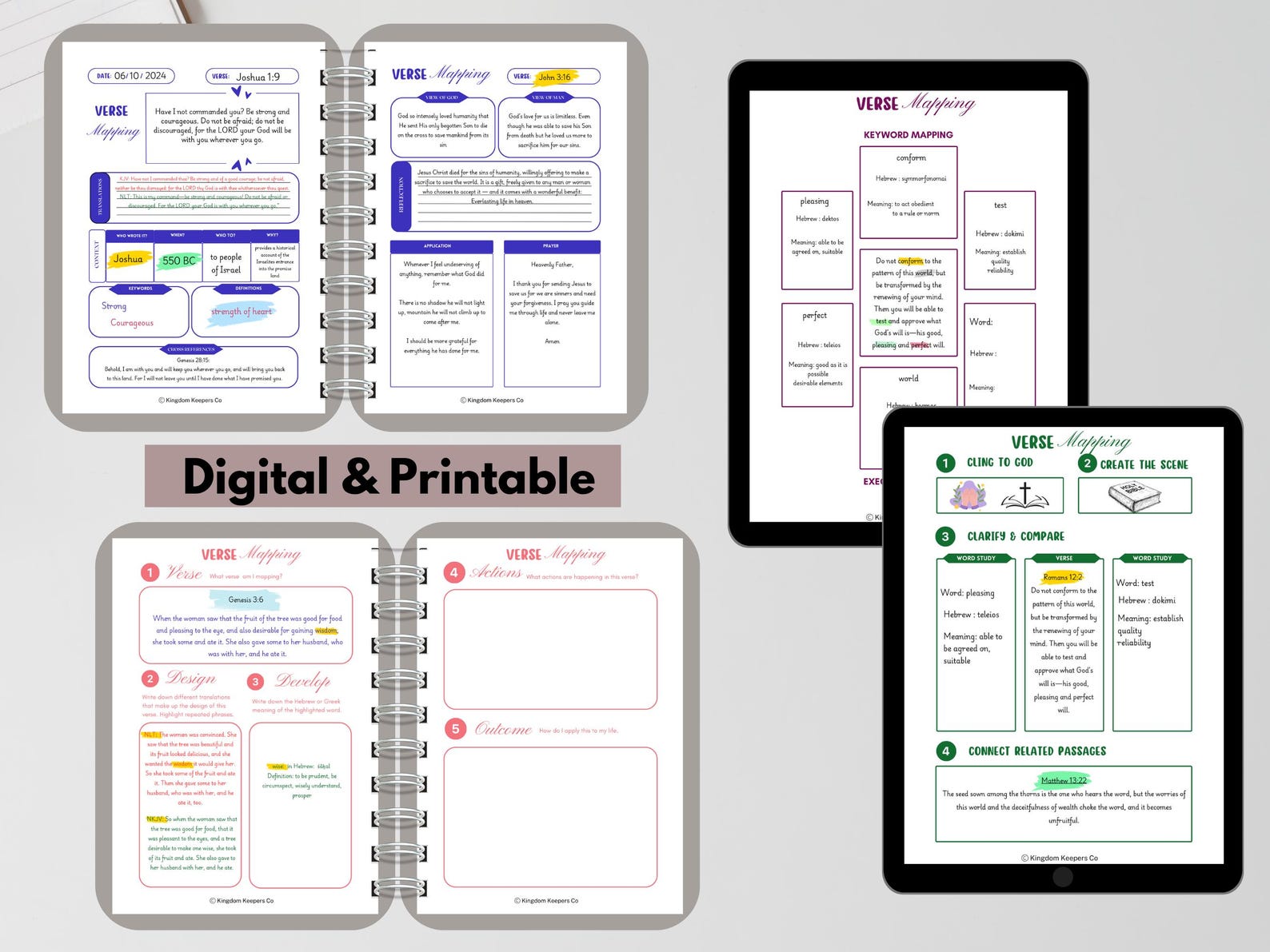 Bible Verse Mapping Journal, Scripture Mapping Journal, Bible Mapping ...