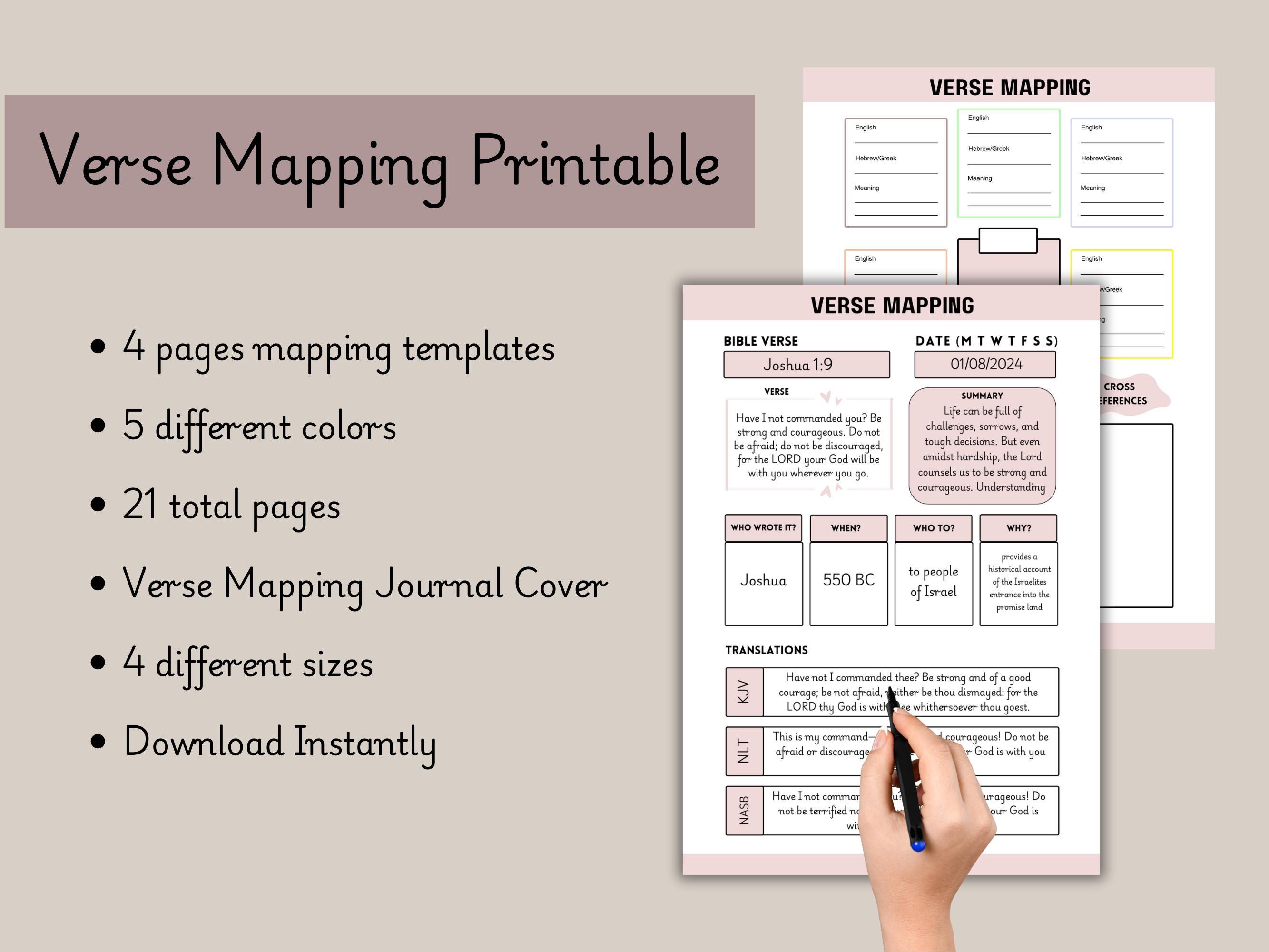 Verse Mapping Verse Mapping Digital Verse Mapping Template Verse