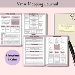 Verse Mapping Bible Study Journal, Verse Mapping Journal, Bible Verse mapping journal, verse map journal, verse mapping goodnotes, verse map