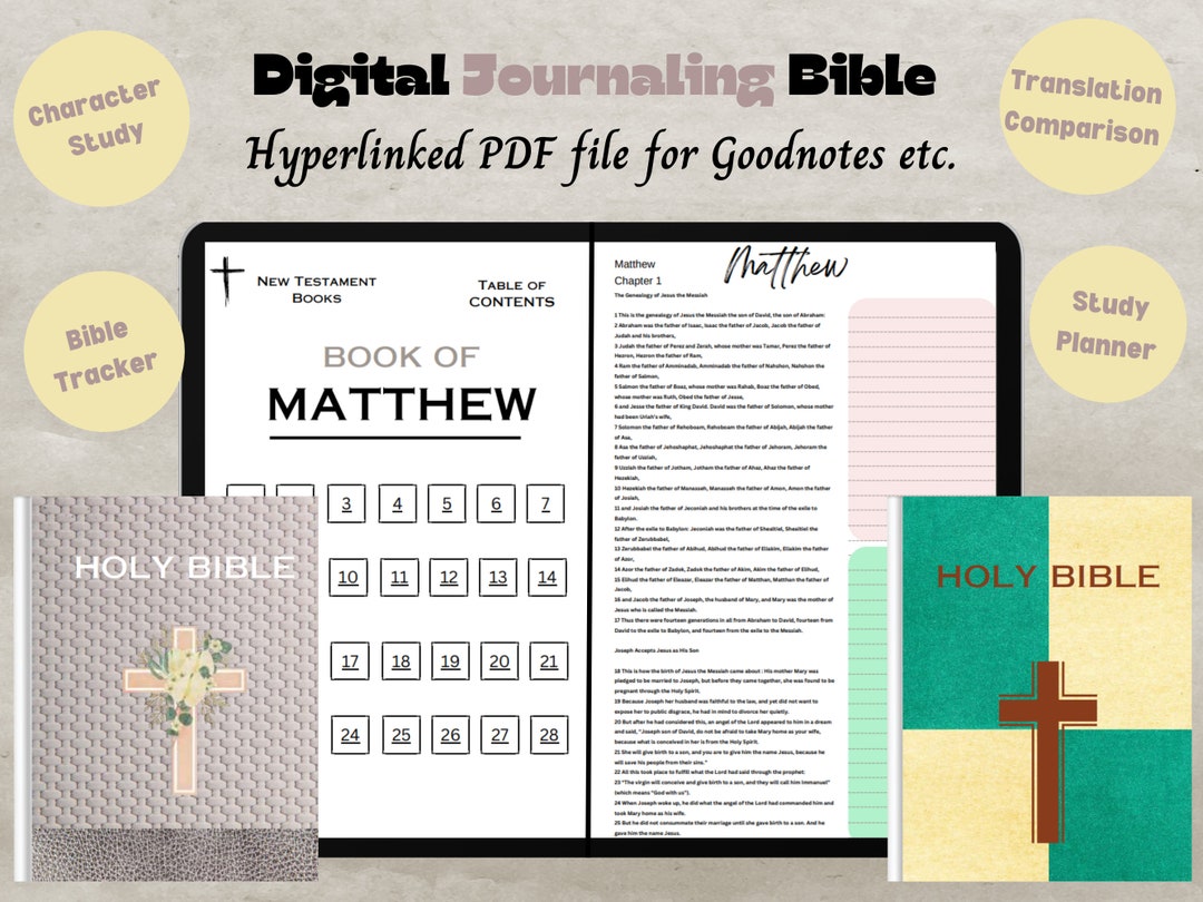 Digital Journaling Bible Digital Bible Study NIV Journaling Etsy