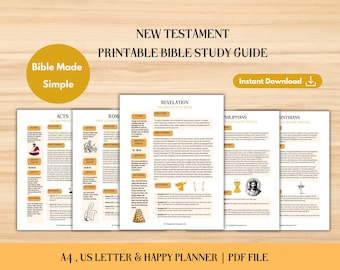 Studium Biblii Nowego Testamentu, drukowany przewodnik do studium Biblii, indukcyjny przewodnik do studium Biblii, ściągawki do studium Biblii, kierowane studium Biblii w formacie PDF