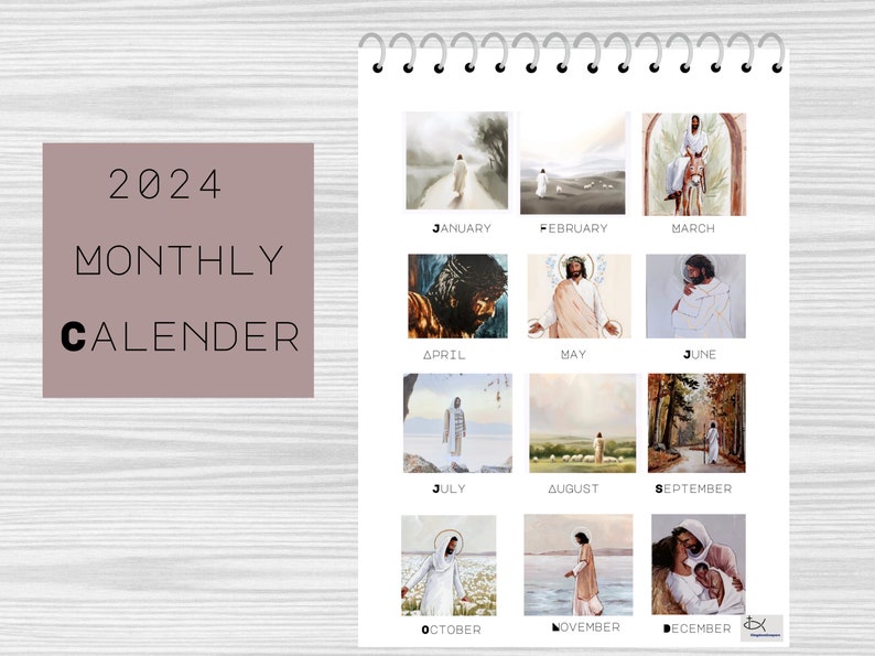 2024 Calendar Christian 2024 Wall Calendar 2024 CHRISTIAN Etsy Australia