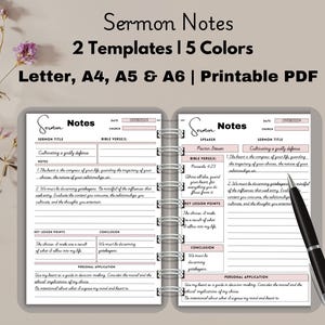 Sermon Notes Editable, Sermon Series, Sermon Notes Printable, Sermon Notes Template, Sermon Notebook, Sermon Notes Digital, Sermon Outline
