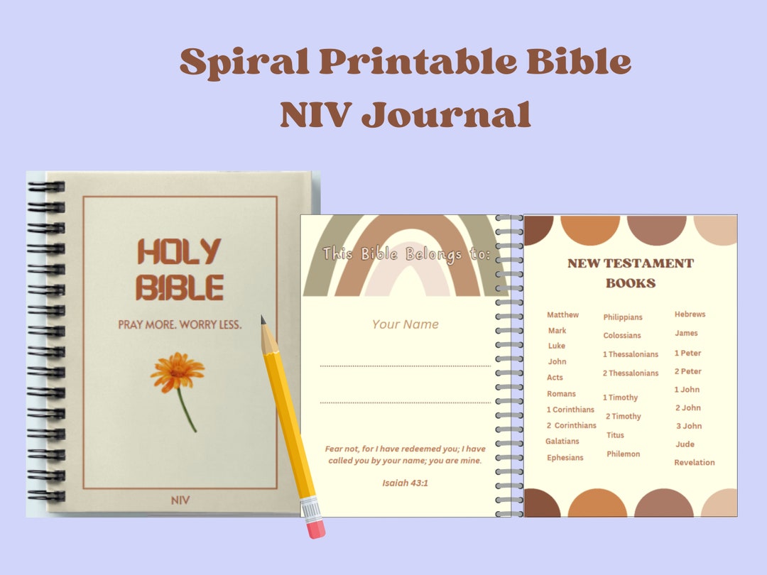 Spiral Bible, Spiral Bound Bible, Niv Journaling Bible , Journal Bible