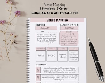 Verszuordnung, Verszuordnung Digital, Verszuordnungsvorlage, Verszuordnung bedruckbar, Verszuordnungsjournal, Bibelverszuordnung