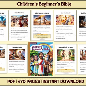 Children&#39;s Bible Story, Beginner&#39;s Bible, Beginner Kids Bible , Jesus Bible Stories Kids, Teach Kids Bible, Sunday School Printable