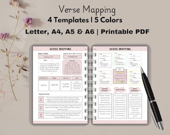 Verse Mapping, Verse Mapping Digital, Verse Mapping Template, Verse Mapping Printable, Verse Mapping Journal, Bible Verse Mapping