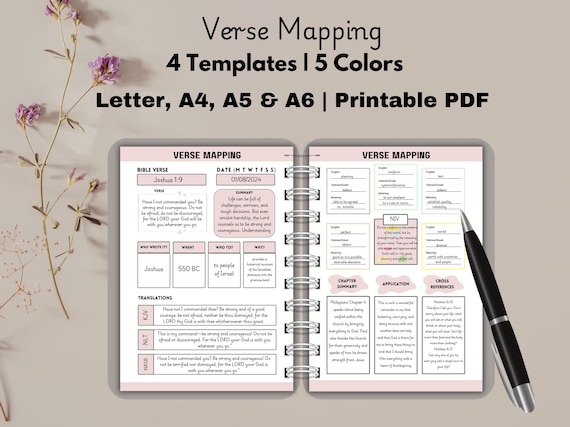 Verse Mapping, Verse Mapping Digital, Verse Mapping Template, Verse Mapping Printable, Verse Mapping Journal, Bible Verse Mapping