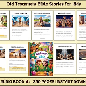 Livre de la Bible de l&#39;ancien testament pour enfants, histoires de l&#39;ancien testament, Bible pour débutants, histoire biblique pour enfants, école du dimanche à imprimer, livre audio Bible