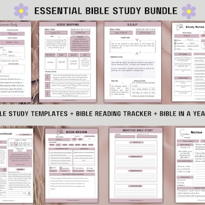 Lot d'études bibliques, étude de la bible selon la méthode s.o.a.p.