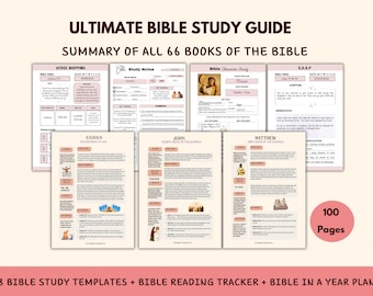 Podsumowania Biblii do druku, przewodnik do studiowania Biblii, indukcyjny przewodnik do studiowania Biblii, ściągawki do studiowania Biblii, recenzja ksiąg biblijnych, Stary i Nowy Testament