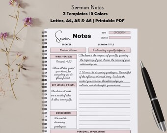 Sermon Notes Editable, Sermon Series, Sermon Notes Printable, Sermon Notes Template, Sermon Notebook, Sermon Notes Digital, Sermon Outline