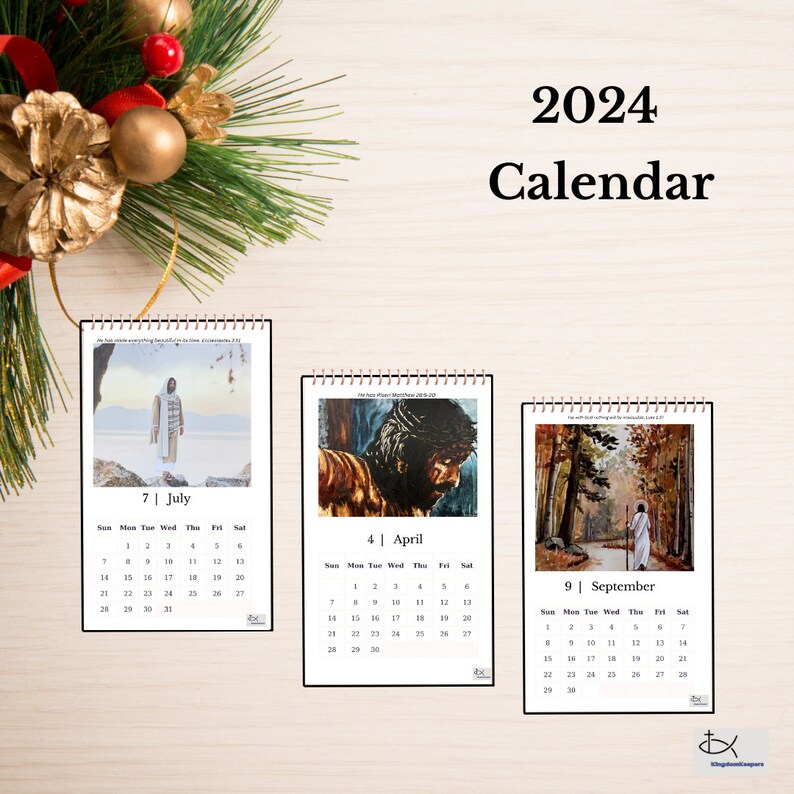 2024 Calendar Christian 2024 Wall Calendar 2024 CHRISTIAN Etsy Finland