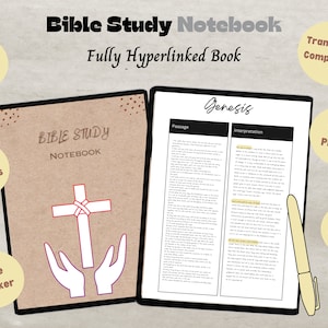 NLT Bible Journal, Bible Study Notebook, NLT Study Bible, NIV Study Bible, Kjv Study Bible, Bible Study Journal, Digital Bible Notebook