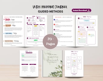 Verse Mapping, Verse Mapping Digital, Verse Mapping Template, Verse Mapping Printable, Verse Mapping Journal, Bible Verse Mapping