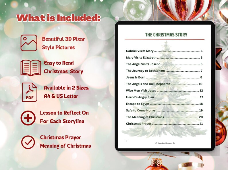 The Christmas Story of the Bible, the Christmas Story Printable, Birth