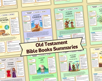 Resúmenes de libros bíblicos para niños, Estudios bíblicos para niños, Reseñas de libros bíblicos, Estudio bíblico del Antiguo Testamento, Estudios bíblicos para niños, Estudio bíblico guiado