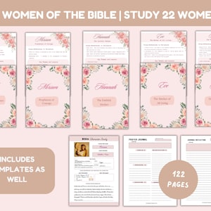 Bible Character Study Women, Guided Womens Bible Study, Bible Study Guide, Daily Devotions for Women, Bible Journal Character Study