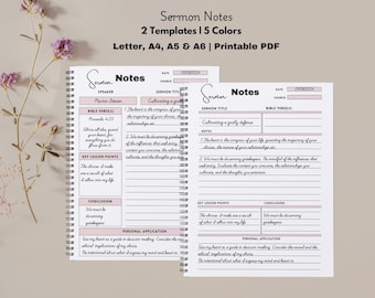 Sermon Notes Editable, Sermon Series, Sermon Notes Printable, Sermon Notes Template, Sermon Notebook, Sermon Notes Digital, Sermon Outline