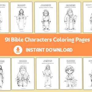 Bibelfiguren Farbe, christliche Bibelfärbung, Bibelfiguren für Kinder, Bibelstudien für Kinder, Sonntagsschulfarbe, Kinderdienst zum Ausdrucken