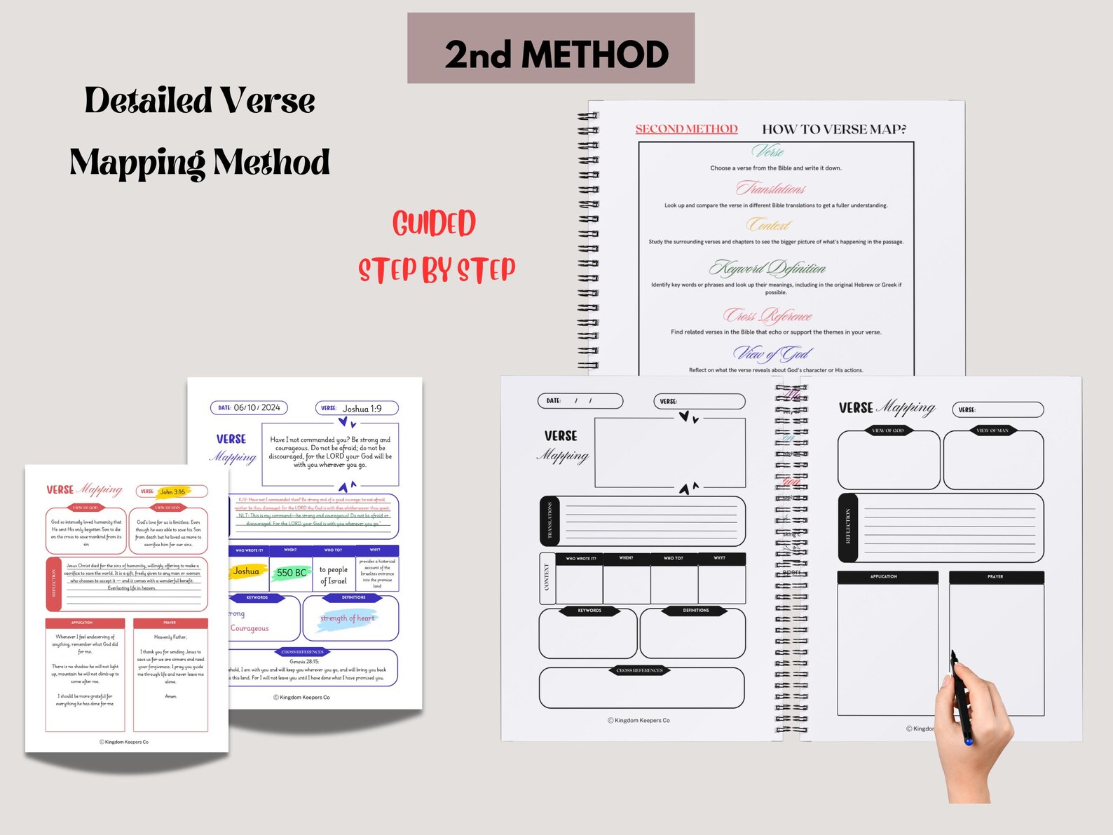 Bible Verse Mapping Journal, Scripture Mapping Journal, Bible Mapping ...