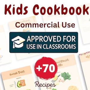 Kids Cookbook Commercial Licence Teacher Activity Cooking Classroom Visual Recipes for Preschool Homeschool Printable PDF Digital Download