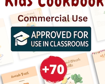 Kids Cookbook Commercial Licence Teacher Activity Cooking Classroom Visual Recipes for Preschool Homeschool Printable PDF Digital Download