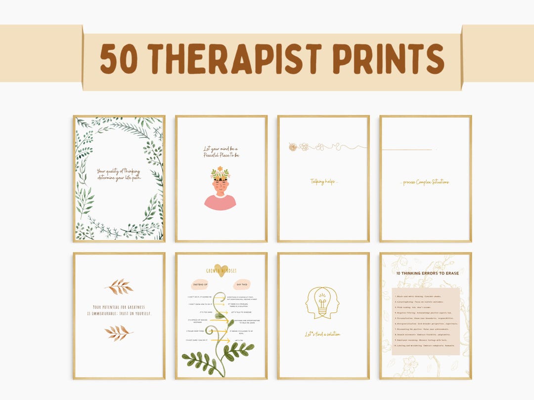 Therapist Office Wall Art Printable Counseling Decor Psychology ...