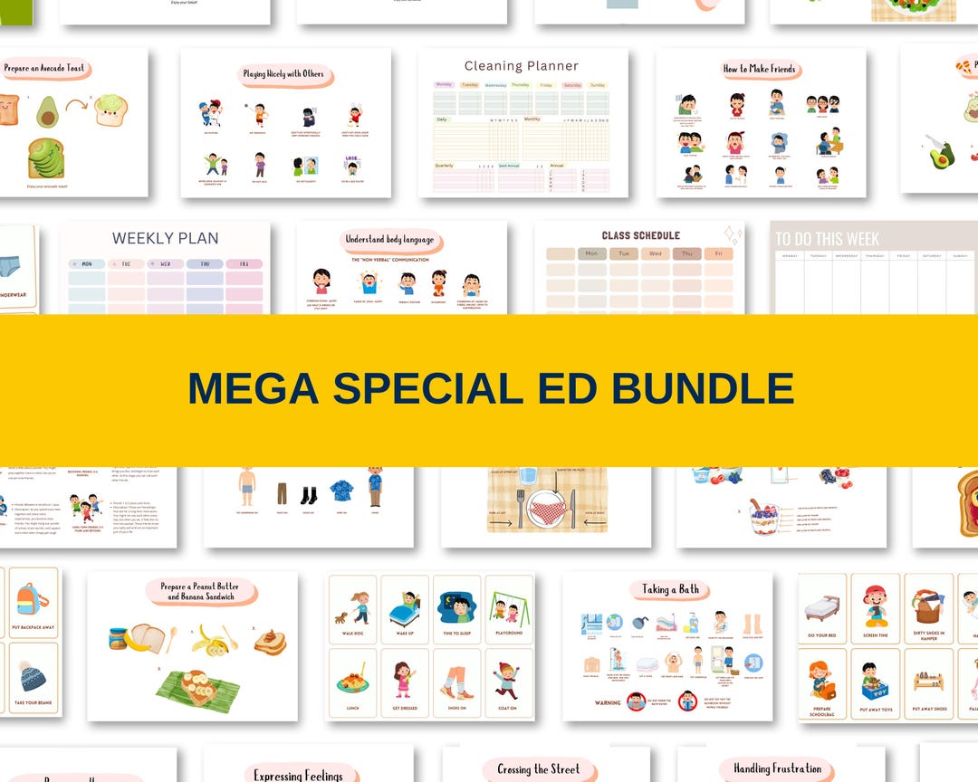 Special Needs Visual Schedule Autism Support Routine Chart Social ...