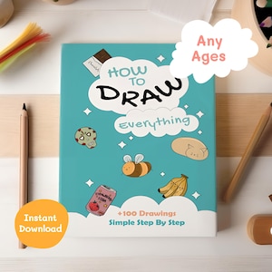 Step by Step Drawing Book for Kids Printable Learn to Draw Workbook Homeschool Art Lesson Beginner Sketching Guide Digital Download