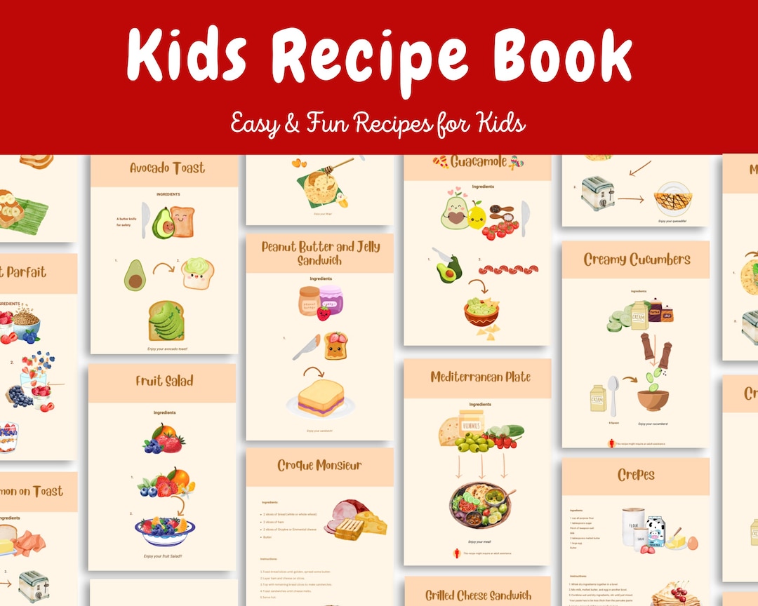Preschool Cooking Activities Kids Recipe Book Visual Step-by-step ...