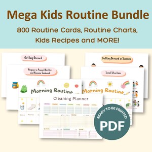 Tableau des routines quotidiennes pour les tout-petits Programme visuel de routine du matin et du soir pour l'école à la maison Tableau des tâches quotidiennes de l'autisme pour les enfants Imprimable