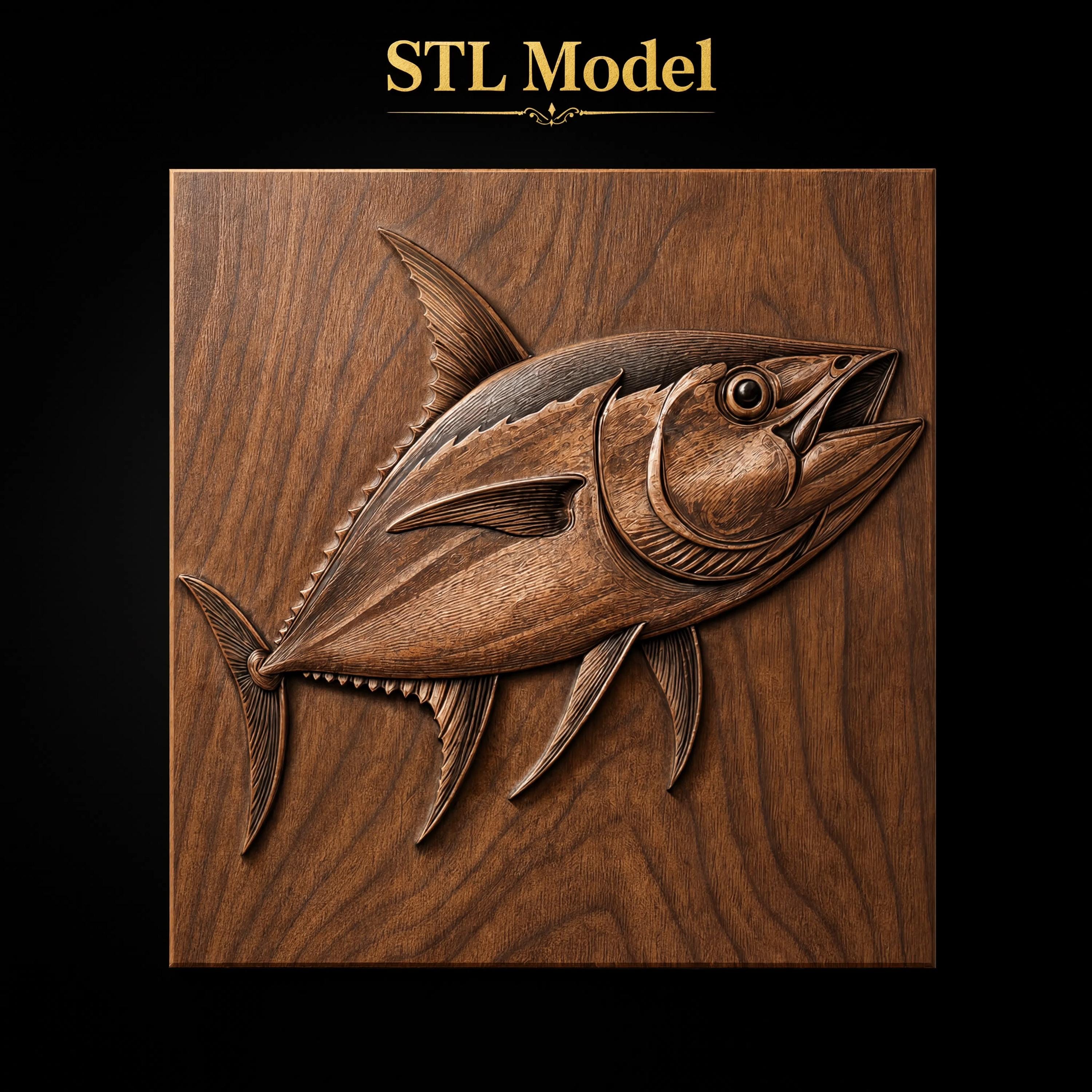 Wood tuna carving - Etsy 日本