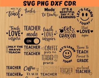 Teacher svg bundle, Teacher quotes svg, Back to school svg, Teacher appreciation svg, Teacher shirt svg, Teacher svg files